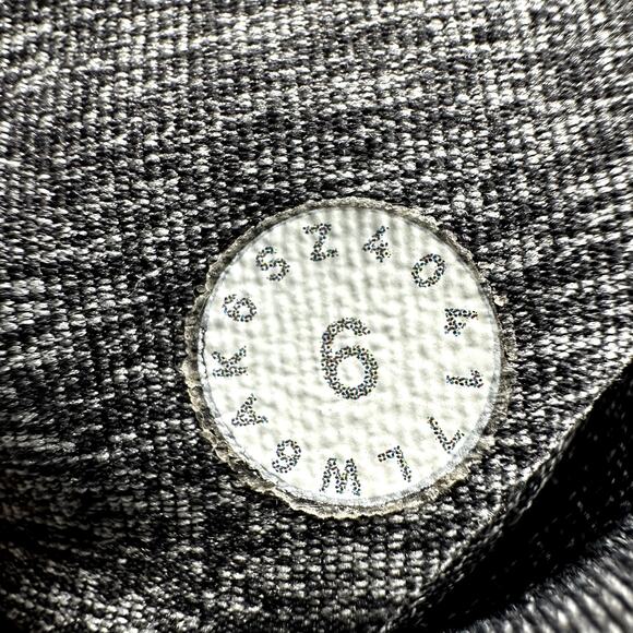 Lululemon Speed Up Crop 21" Leggings Pockets Luxtreme Mid Rise Heathered Black 6 - Picture 4 of 5